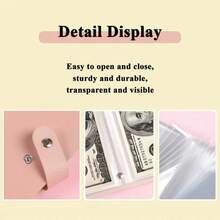 1pc Customizable Name & Bill Storage Book, Made Of PU Material, Can Hold 100 Bills, With Bill Photo, Stamp, And Bank Card Storage, A6 Super Large Capacity Cash Storage Notebook Includes 50pcs Internal, Creative Collection Holder
