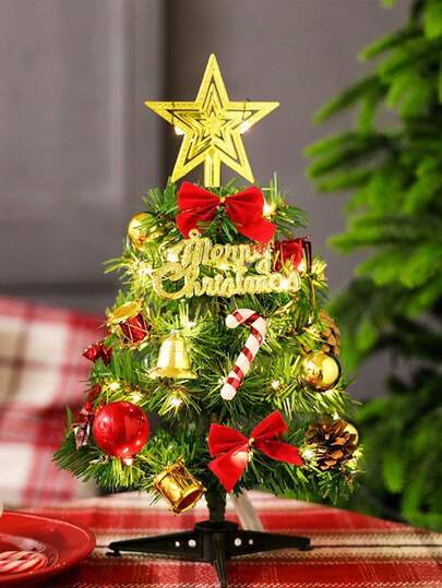 1 cây thông Noel mini 30/45/60cm, dùng pin, có dây đèn LED ấm áp, hình ngôi sao, nơ trang trí, cây thông nhân tạo nhỏ mini, đèn LED trang trí phòng ngủ, trang trí tiệc Giáng sinh, thích hợp cho trong nhà, phòng ngủ, phòng khách, phòng, văn phòng, nhà riêng, trang trí nhà cửa, cây trang trí ngày lễ, đèn trang trí tiệc Giáng sinh, quà tặng ngày lễ hoàn hảo