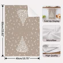 MEMNUN 2 pezzi Asciugamani da cucina natalizi minimalisti con stampa di albero di Natale e fiocco di neve, 40*60cm, super morbidi e assorbenti in microfibra, adatti per ristoranti, cucine, decorazioni natalizie e regali, per tutte le stagioni