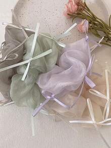 1 peça de laço estilo balé em tecido chiffon com rede - Um acessório feminino, versátil e perfeito para expressar individualidade. Também pode ser usado como prendedor de rabo de cavalo, elástico de cabelo, scrunchie ou acessório para cabelo.