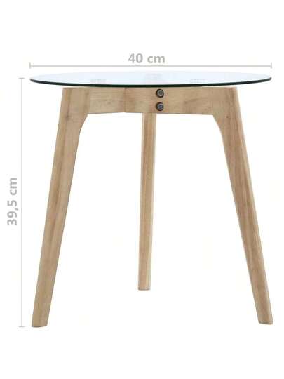 VidaXL Piece Side Tafel Set Tempered Glass view 10