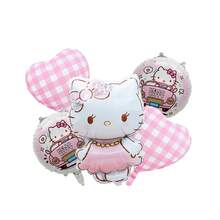 Juego de globos Sanrio, decoración de escena de fiesta de Hello Kitty, globos de fondo fotográfico de fiesta de Kuromi, accesorios de decoración de celebración de fiesta de Cinnamoroll