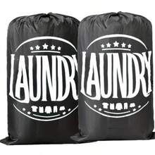 Extra Large Travel Laundry Bag, Dirty Clothes Storage Bag With Drawstring, Heavy Duty Travel Laundry Bag, Easy To Install Laundry Basket, Travel Essentials, 4 Colors Available. Extra Large Letter Print, Drawstring Closure, Tear-Resistant And High-Quality Polyester Fiber, Foldable, Suitable For Travel, Dorm, Cruise, Storage, Laundry Bag, Storage Bag - Large Letters - View 11