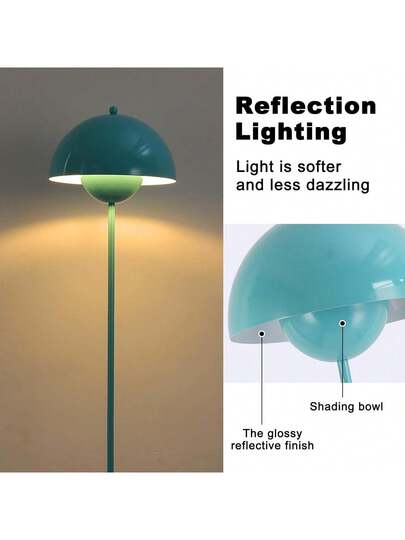 Alpinaluz Nordic Vloer Lamp Turquoise Inspiration "Flowerpot" Parabolic Base E27 Socket Living Room Dining Bedroom view 2