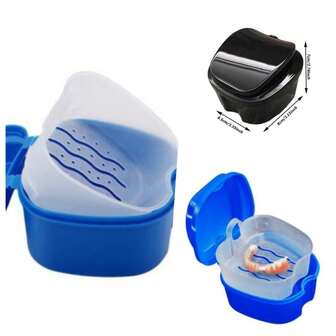 3件套正畸矫正器盒便携式牙套盒夜间假牙架带盖牙齿矫正器超薄牙套盒正畸用品