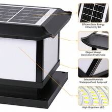 CANMEIJIA Solar Lights Outdoor, Solar Powered Lamp Post Lights For Patio, Wall, Pathway, Garden, Driveway, Yard, IP65 Waterproof, Dusk To Dawn, Adjustable Brightness, Retro Decor - Solar Light, Four-color Light Change, Remote Control and Timer - View 9