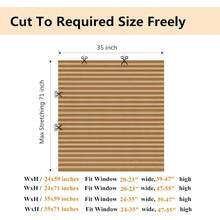 Persianas opacas sin cordones, sin taladros, cortadas a tamao, autoadhesivas, temporales, persianas de papel plisadas, para ventanas, puertas, para el hogar, guardera, recmara, cocina, bao - Marrón - 1 Paquete + 89An x 180Al cm - Ver 6