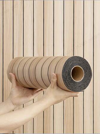 厚 SXP 3D 木纹壁纸卷 - 自粘、易撕易贴、DIY 友好，适用于天花板、隔断、曲面和家居装饰 - 非常适合翻新和装饰
