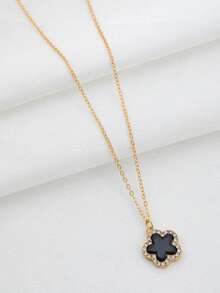 1pc Fashionable, Elegant, Minimalist, Exquisite, Luxury Four-Leaf Clover Necklace, Unique Personalized, Everyday Wear