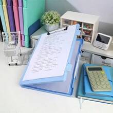 1 Piece Folder With Writing Board - Large Capacity Document Storage Box, Office Supplies, Paper File Box Storage, Large Capacity Student Specific, Exam Paper Storage And Organization Artifact Information