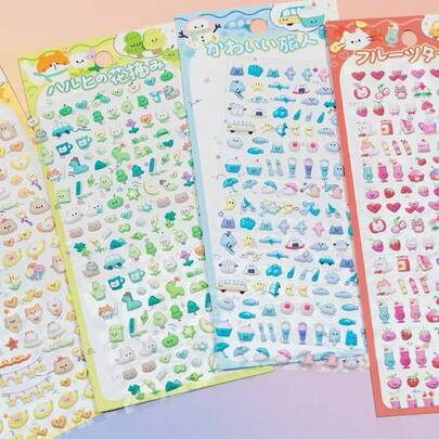 Cartoon Foam Car Diary Stickers, Cute 3D Nose Decor, Korean Style Scrapbooking DIY Stickers
