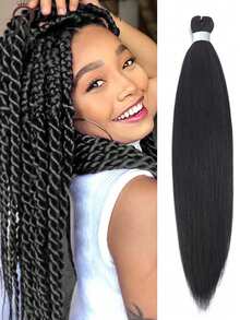 Estensioni per capelli all'ingrosso, trecce in fibra sintetica pre-stirata con effetto ombre yaki