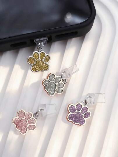 1pc Mobile Phone Dust Plug, Cute Cat Claw Dust Plug, Universal For Mobile Phones, Lighting Type-C Models, Tablet Dust Plug, Charging Port Dust Plug, Airpod Dust Plug, Can Better Protect The Charging Port, Effectively Extend The Life Of The Phone, As A Gift For Elders, Friends, Mobile Phone Decorations, Cute Pendants