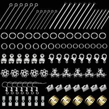 150 件/盒珠宝制作套件，50 个龙虾扣，100 个开口跳环，适用于 DIY 手链、项链、脚链配饰