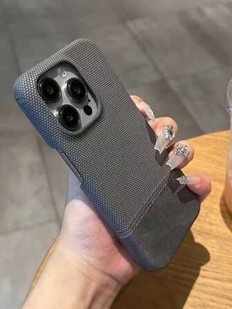 1 pieza Funda de teléfono de cuero de lujo con combinación compatible con iPhone 17 AIR 16 15 14 13 12 Pro Max Plus, funda trasera suave para negocios