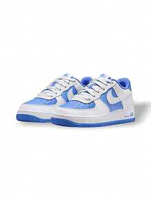 Nike Air Force 1 Low '白蓝 Beyond Gum'（GS） - 白色/藍色 - 查看 2