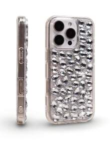 Funda de teléfono con diseño de joyería de lujo con diamantes de imitación, compatible con Apple 16, 15, 14, 13, 12, 11 Plus Pro Max, cubierta protectora con diamantes de imitación completos