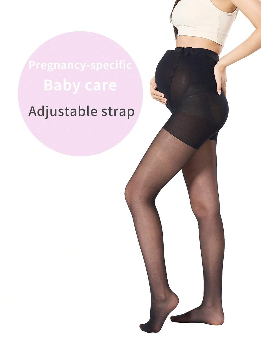 1 Stück einfarbige Strumpfhose mit hoher Taille - Damen minimalistische dünne Seidenkstrümpfe für Frühling und Herbst, super elastische schlank anliegende Leggings, sexy und figur schmeichelnde Strumpfhosen (geeignet für 10 - 25°C)