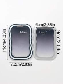 1 个透明哑光款软硅胶卡夹，适用于学生证、公交卡、校园卡、相纸，带弹簧钥匙扣吊坠