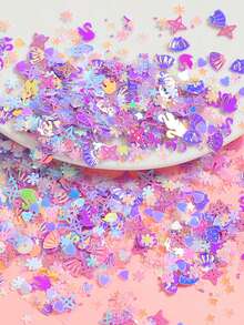 50g/100g/200g/500g Random Color Reflective Iridescent Sequins Cream Glue For DIY Phone Case, Necklace, Earrings, Bracelet, Decoration, Jewelry Making Resin Crafts