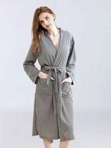 Turkish Cotton Waffle Knit Lightweight Kimono Robe - Quick Dry - Soft, Women - Multicolor - View 11