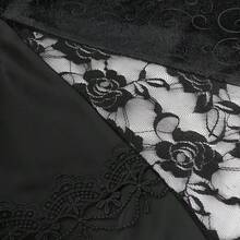 EVA LADY Váy đuôi cá bằng nhung kiểu Gothic, váy dạ hội/dạ tiệc cho nữ, thích hợp cho lễ Halloween. - màu đen - Xem 9