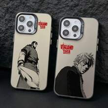 Funda de teléfono Anime Vinland Saga compatible con iPhone 16 15 14 13 12 11 mini Pro Max X MAX 7 Plus, funda trasera mate anti-caída, compatible con Funda para iPhone 17, funda para iPhone 17 Pro, funda para iPhone 17 Pro Max - Colores fluorescentes - Ver 2