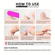 10pcs Short Trapezoidal Handmade Wearable Nails, High-End Elegant Nails, Color Nails, Colorful, Detachable And Reusable, Includes 1pc Glue And 1pc Nail File, Suitable Daily Life, Work, School, Dates, Parties, And Proms. - M - 查看 11