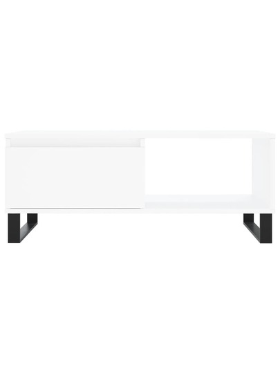 VidaXL Coffee Tafel 90x50x36.5 Cm, Finished Wood, Wit view 5