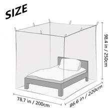 1PCS Bedspread Mosquito Bed Curtain With Curtain Top For Single Bed Double Bed - Machine Washable, Polyester, Multi-Color, Square Post Curtain Bedspread Elegant Bed Curtain With Hooks And Cords, Screen Tent Curtain - 彩色 - 查看 2