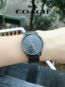 Coach Elliot Gray Mesh Bracelet Gray Dial Quartz Watch For Ladies - Black - View 7