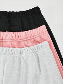 3pcs Toddler Girls' Letter Print Sports Pants