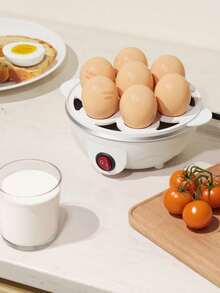 7-Egg Capacity Multi-Function Rapid Egg Cooker, Suitable For Daily Use, Boiling, Steaming, Frying Eggs, With Auto Shut-Off Feature