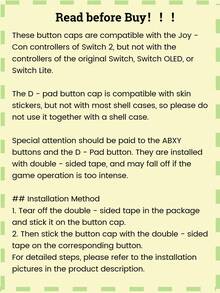 Purple Planet Directional Buttons & Silicone Joystick Caps Set, ABXY Button Covers Compatible With Nintendo Switch 2 - Happy Planet - View 6