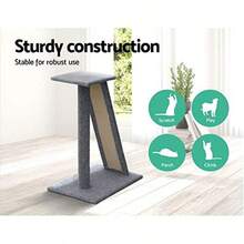 I.Pet Cat Tree Cats Tower Ultimate Scratching Post Pet Bed 82cm Height Grey Pets Scratcher Cardboard Posts Indoor Kittens Wooden Play House Towers And Trees Corner Toys Slide