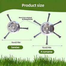 6-Inch Steel Wire Lawn Trimmer Head, 2025 New Universal Line Trimmer Head Replacement, Fits Most Trimmers, 0.2-Inch Arbor Hole