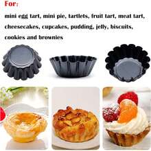 6 paquets Moule à tartelette, moules à gâteau en acier au carbone anti-adhésifs, mini moule à tarte, pour tartes, tartelettes chinoises, gâteaux