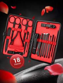 Professional Manicure Pedicure Set, Complete Nail Care Kit With Stainless Steel Nail Clippers, Cuticle Tools And Toenail Nipper, Portable Nail Grooming Kit For Hand Foot Care, Travel Essential, Home Salon Use, Ideal For Women, Men, Nail Technicians, Travelers, Perfect Gift For Christmas, Valentine's Day, Mother's Day