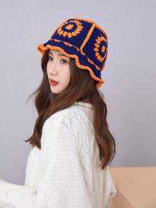 1pc Autumn/Winter New 5-Flower Bucket Hat, Fashion Versatile, Comfortable Fabric, Flattering, Suitable For Travel, Hiking, Shopping, Cycling, Gatherings And Various Occasions