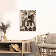 1 pieza Póster de lienzo de la banda de rock Tokio Hotel - Impresión artística sin marco para decoración moderna del hogar y oficina, perfecto para dormitorio y sala de estar, ideal para la decoración de la habitación