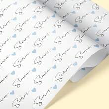 NAME Personalised Gift Wrap / Personalised Birthday Wrapping Paper / Personalised Gift Wrap / Gift Wrap / Custom Bespoke Wrapping Paper - trắng - Xem 4