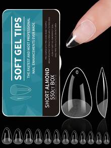 Acryl Französisch Halb-künstliche Nageltips Kurze Länge | Mittlere Länge | Lange Länge Nagelkunst Klare künstliche Nageltips Ultra-dünne nahtlose matte lange Tropfenform Mandelform Vorgefertigte Nageltips Muss-haben für Beauty-Enthusiasten Unerlässlich für Nagelstudios UV-Gel Nagelbedarf Zehennagel Aufklebe-Nägel Nagelbedarf Nägel