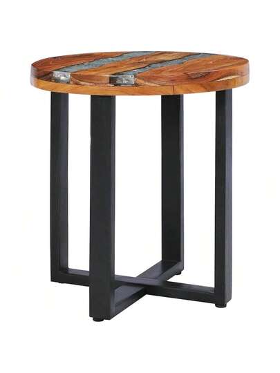 VidaXL Coffee Tafel 40x45 Cm Solid Teak Polyresin view 9
