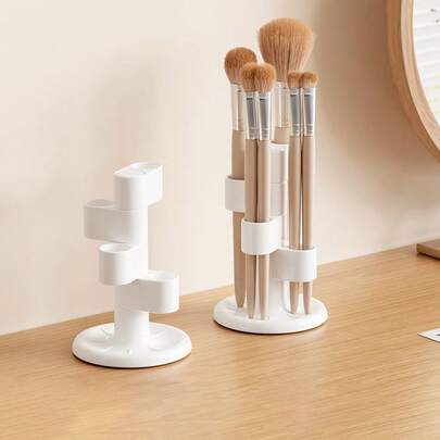 1 pezzo Porta pennelli per trucco, porta penne, porta spazzolini da denti, organizer a rotazione a 360 gradi per il trucco, il bagno, l'ufficio e la casa