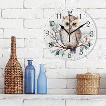 - Reloj de pared de invierno con bho en rama, silencioso y decorativo, funciona con pilas, 10 pulgadas, para el hogar, sala de estar, cocina, bao, recmara - Multi16 - Ver 4