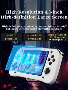 1 Máy chơi game cầm tay mới với 14000 trò chơi cổ điển và 19 trình giả lập như PS1/GBA/FC. Máy đi kèm màn hình lớn HD 4,3 inch. Máy chơi game di động du lịch tại nhà. Tay cầm chơi game Arcade PSP hoài cổ. Quà tặng hoàn hảo cho chồng, anh trai hoặc bạn bè trong kỳ nghỉ. - Nhiều màu - Xem 5