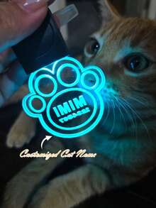 Customized LED Pet Collar For Dog And Cat, Laser Engraved Personalized Name Collar, Glow-In-The-Dark Waterproof Pet Collar, Adjustable High Visibility Color-Changing LED Dog Collar For Night Walking - Multicolor - View 3