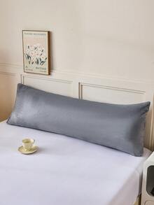 1pc Grey 100% Super Soft Velvet Warm Fuzzy Plain Body Pillowcase Pillowcases Crystal Fleece Plain Without Filler Soft Breathable Pillow Covers With Envelope Closure Throw Pillow Cover For Bed Home, For Sofa, Living Room Farmhouse Style 20"X54"-Body Pillowcase Decor Pillocase, Gifts For Women&Men Insert Not Included, Machine Washable Domitory Back School Bedding