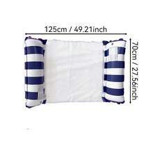 Colchones de aire de hamaca de agua para EN LA Piscina, flotante plegable inflable, estera inflable flotante de agua a rayas de Pvc PTUB - azul oscuro - Ver 12