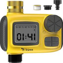 Sprinkler Timer For Outdoor,2025 Brass Inlet Release Water Timer For Garden Irrigation Hose Timers With Rain Delay And Manual Irrigation For Garden,Lawn,Yard Watering System - Yellow - View 2